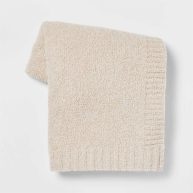Threshold Cozy Knit Throw Blanket Neutral