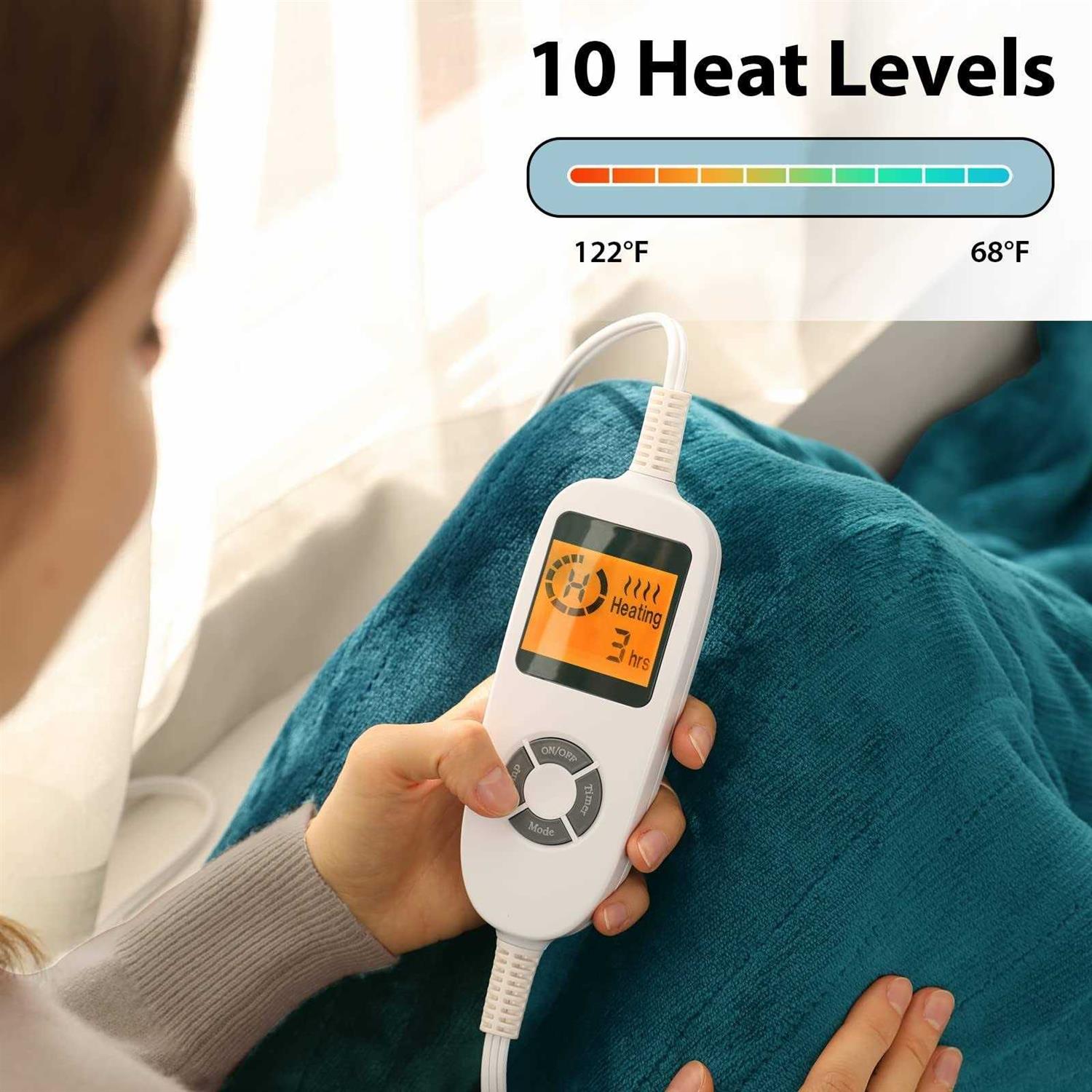 Siinsay Electric Blanket Fast Heated Blanket Blanket with 10 Heating Levels - Image 4