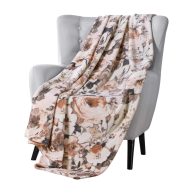 VCNY Decorative Throw Blanket Floral Design Accent for Couch