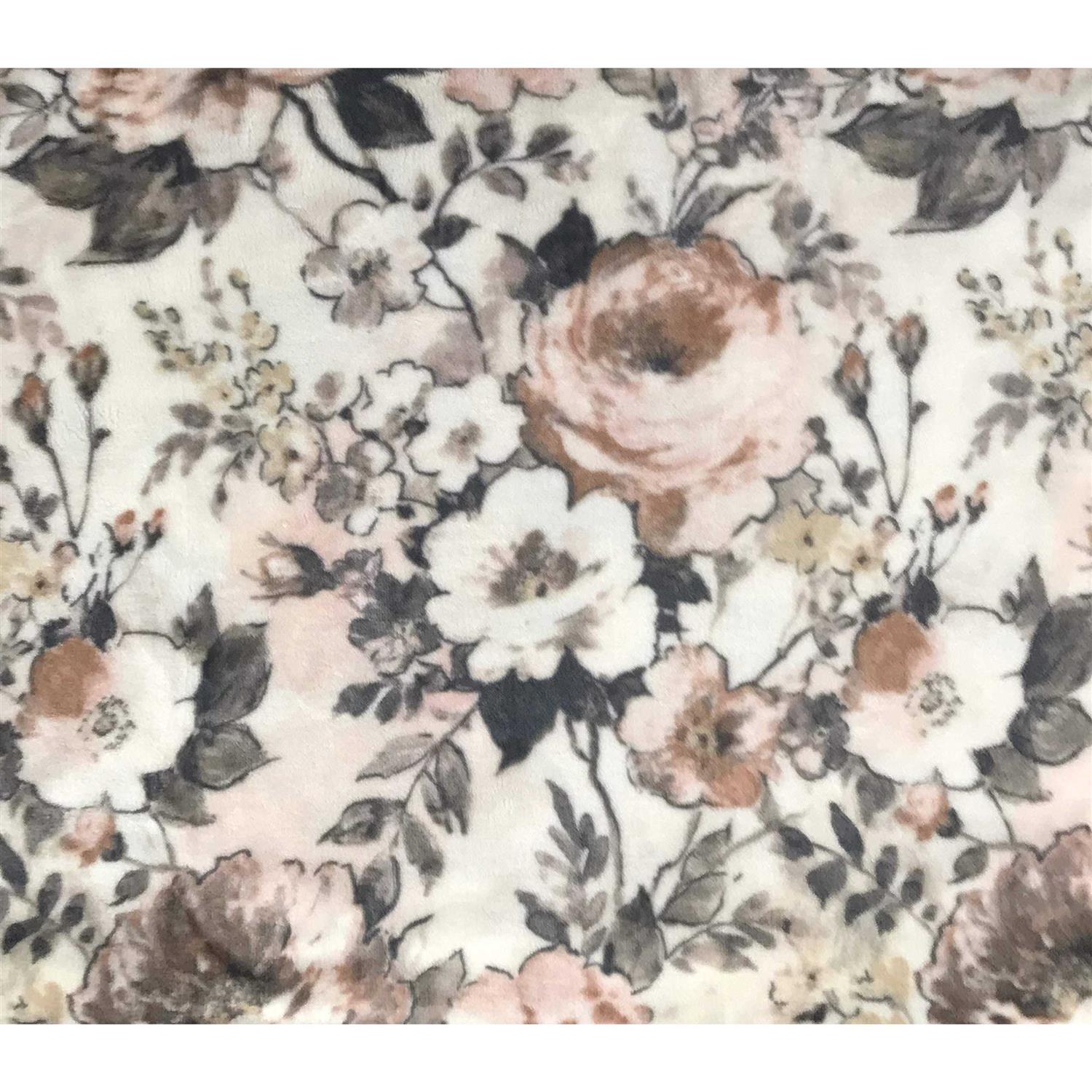 VCNY Decorative Throw Blanket Floral Design Accent for Couch - Image 3