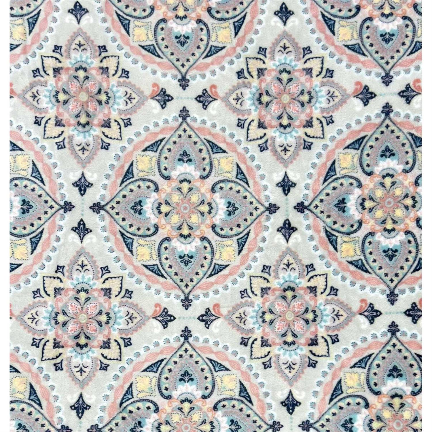 VCNY Decorative Throw Blanket Floral Design Accent for Couch - Image 3