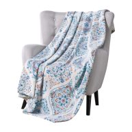 VCNY Decorative Throw Blanket Floral Design Accent for Couch