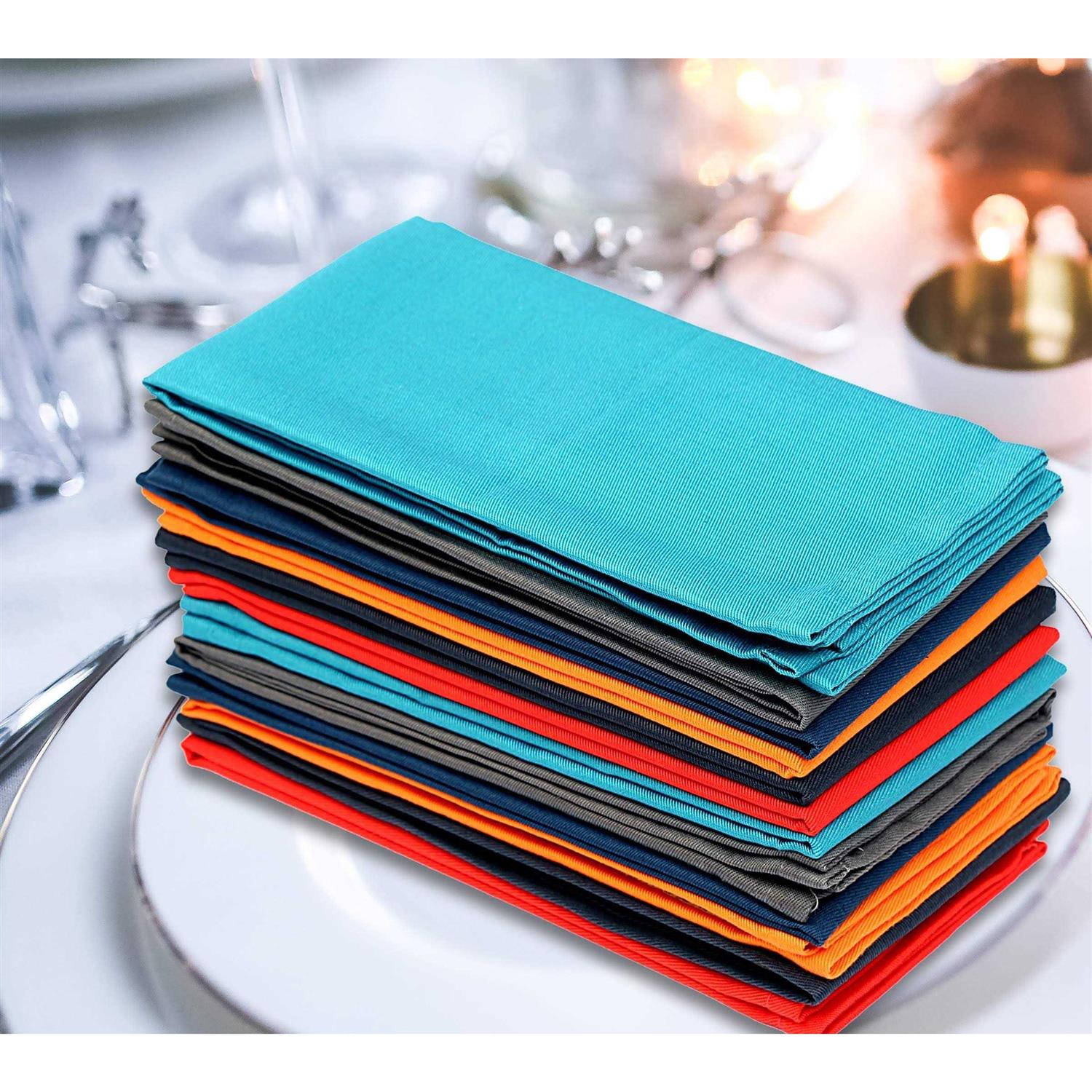 Ruvanti Cloth Napkins Set of 12 18×18 Napkins Cloth Washable - Image 2