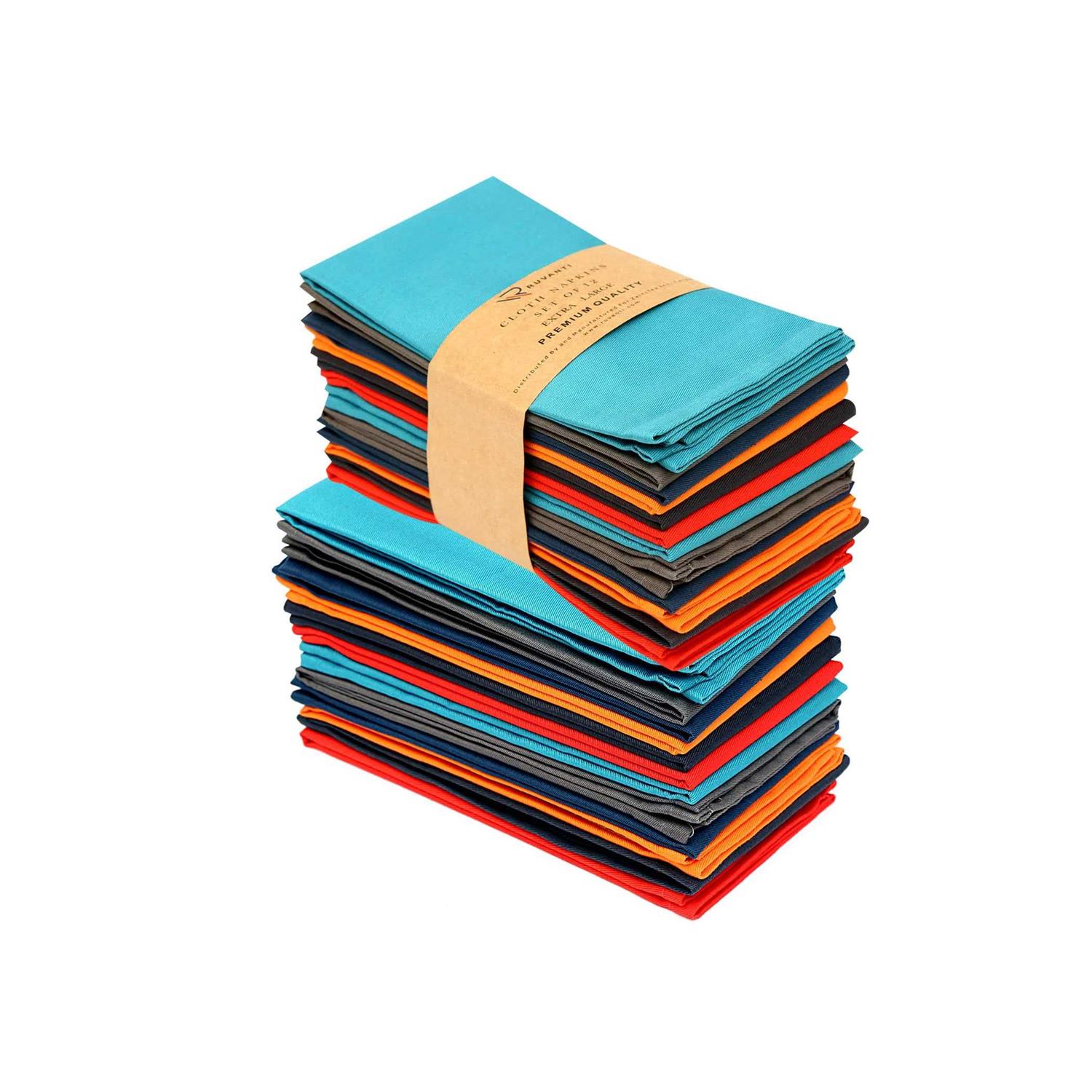 Ruvanti Cloth Napkins Set of 12 18×18 Napkins Cloth Washable - Image 5