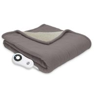 Serta Heated Fleece/Sherpa Throw