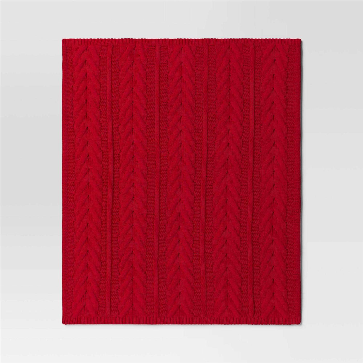 Threshold Wishbone Cable Knit Throw Blanket - Image 2