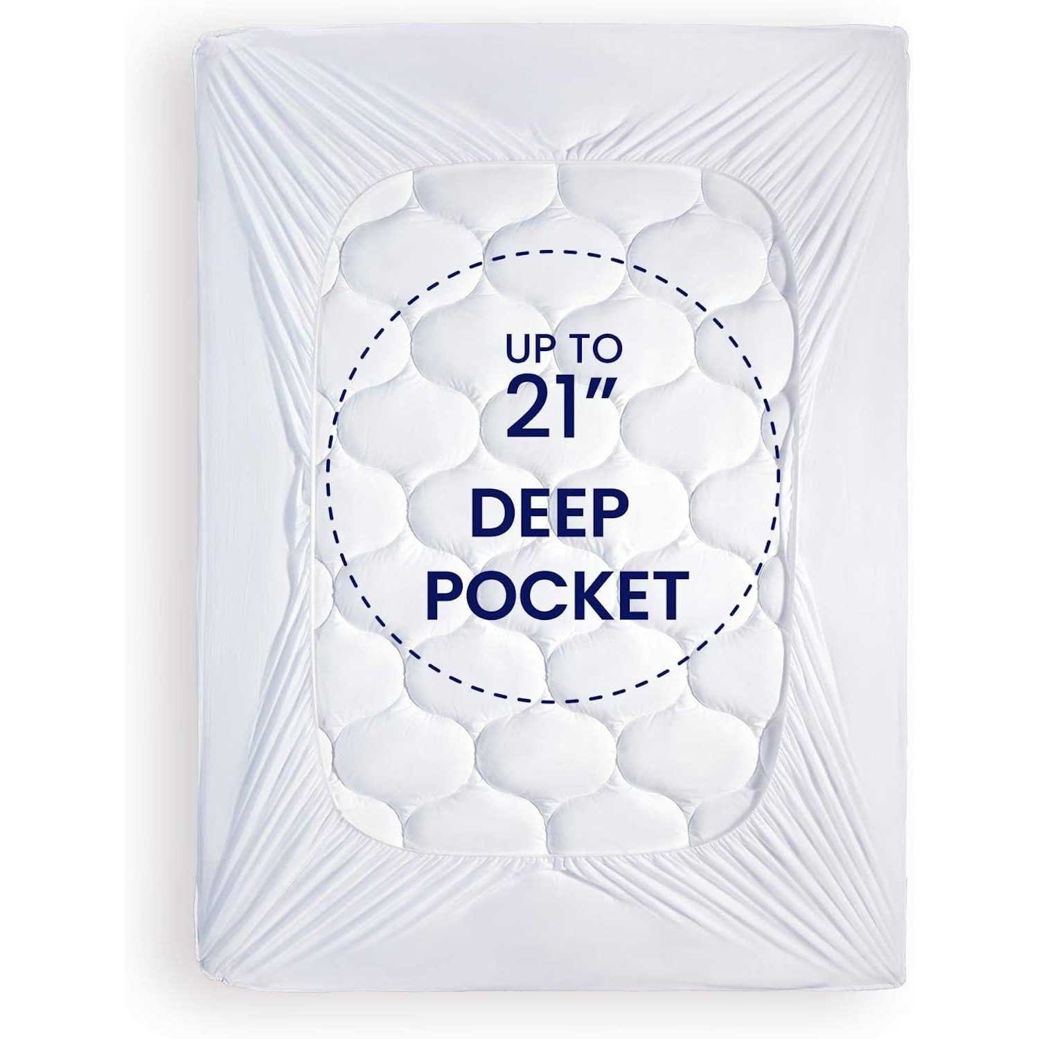 Sleep Zone Cooling Mattress Topper Mattress Pad - Image 4