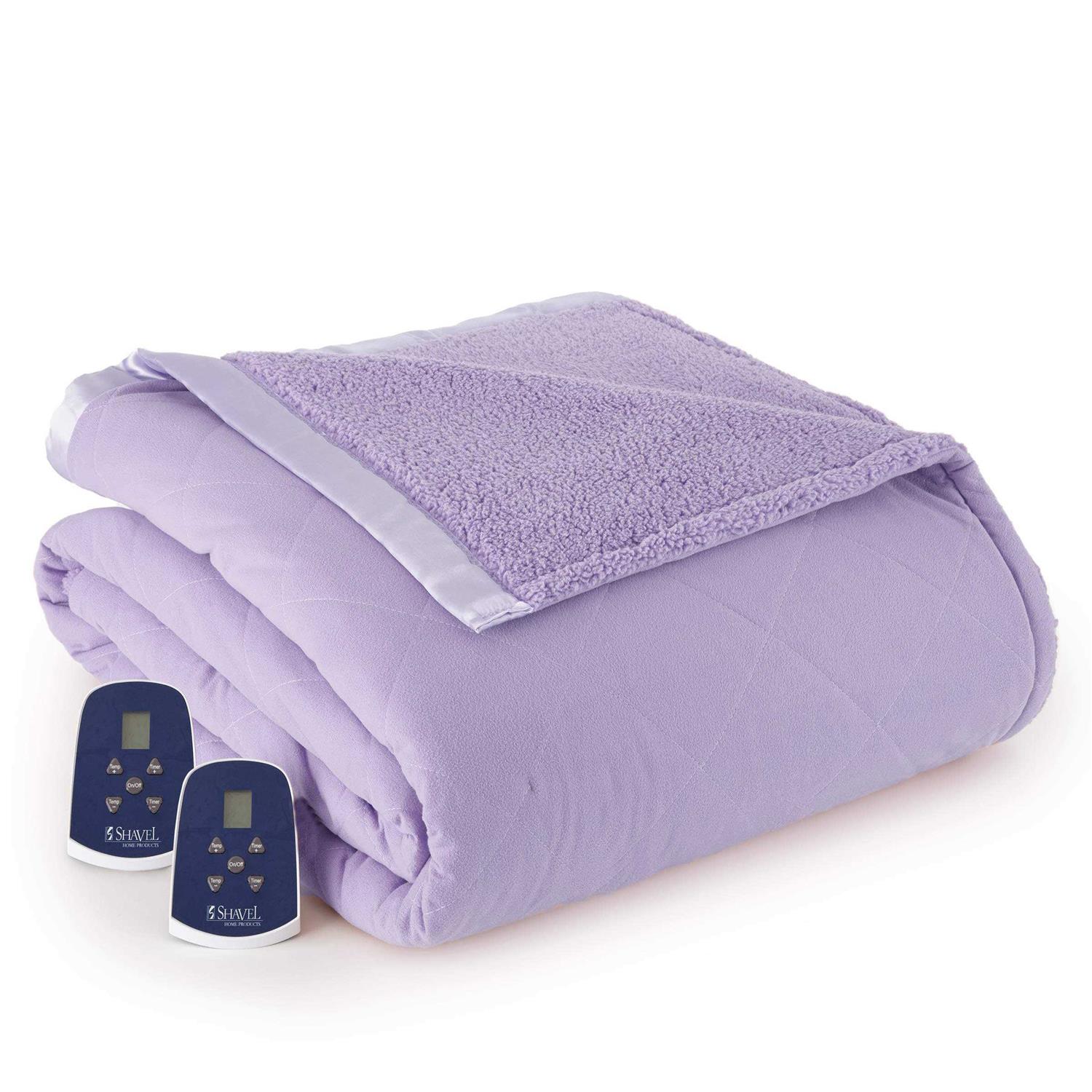 Shavel Micro Flannel Electric Heated Sherpa Blanket