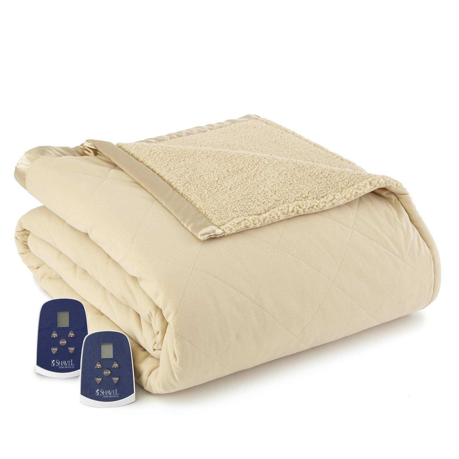 Shavel Micro Flannel Electric Heated Sherpa Blanket - Image 3