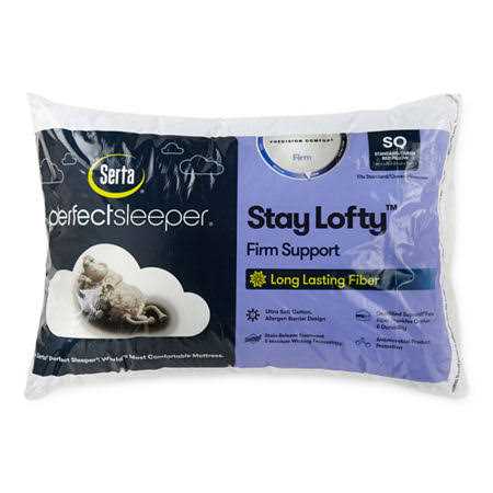 Serta PerfectSleeper Stay Lofty Firm Support Pillow White One