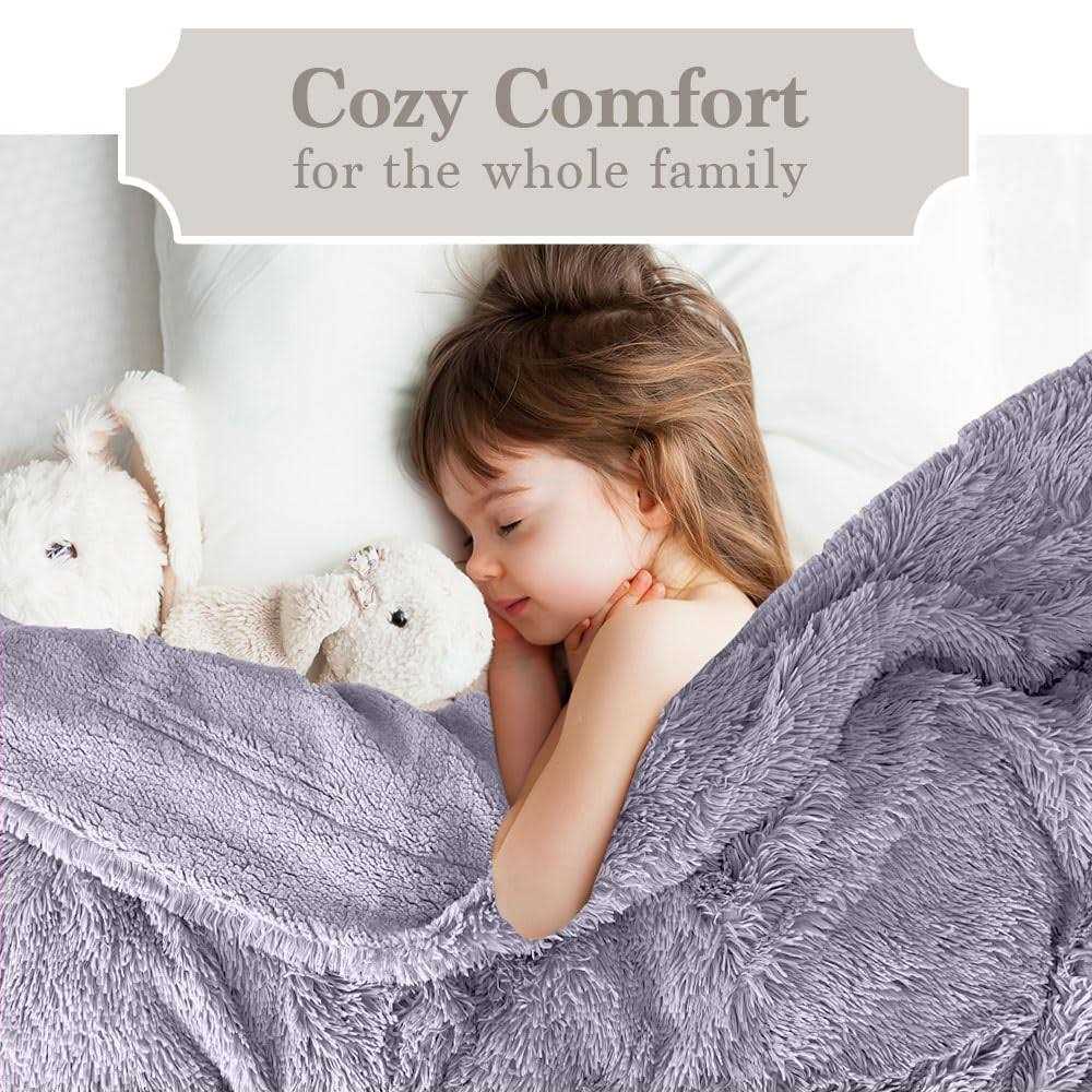 The Connecticut Home Company Throw Blanket, Soft Plush Reversible and Sherpa - Image 5