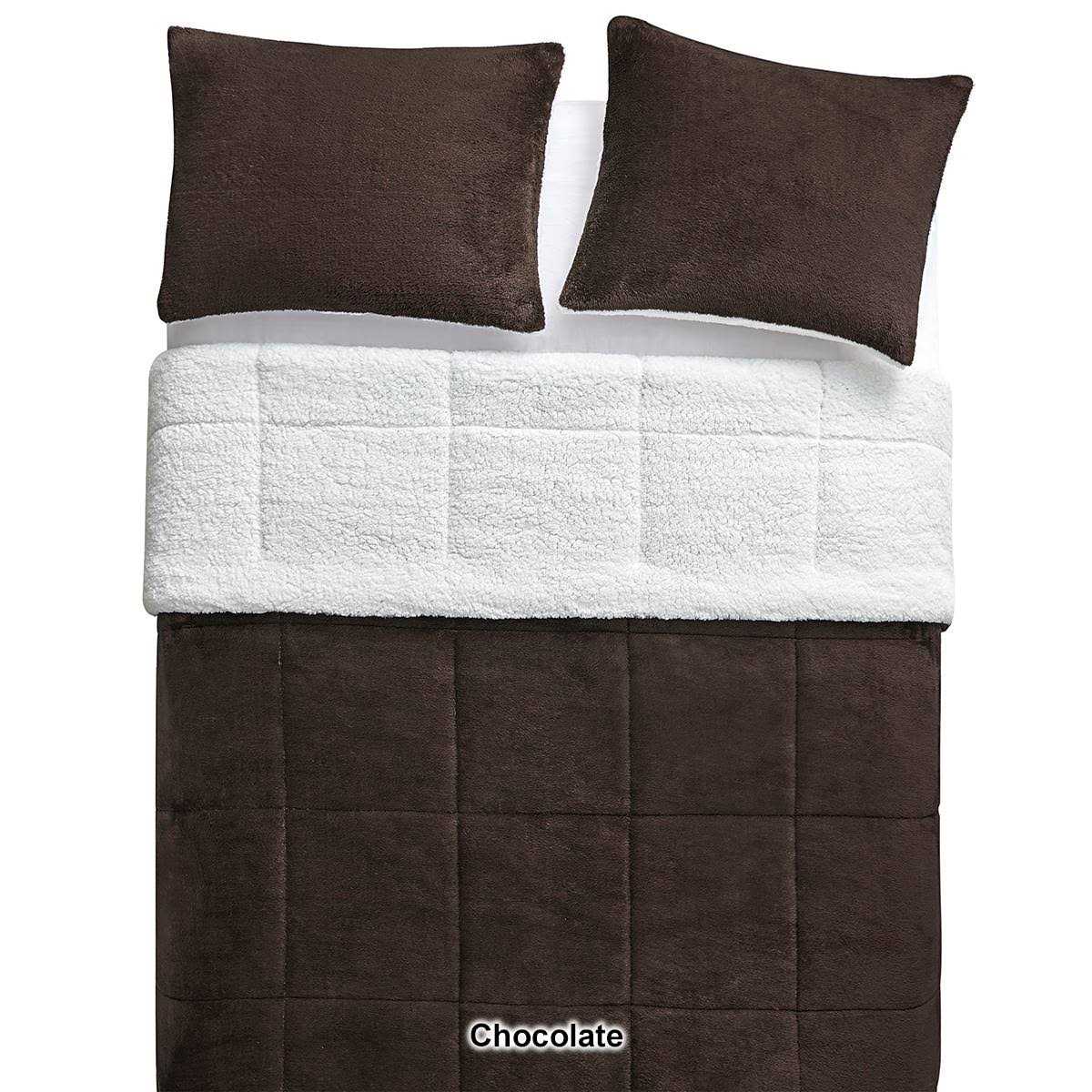 Swift Home Faux Fur and Sherpa Reverse Comforter Set Full/Queen - Image 4