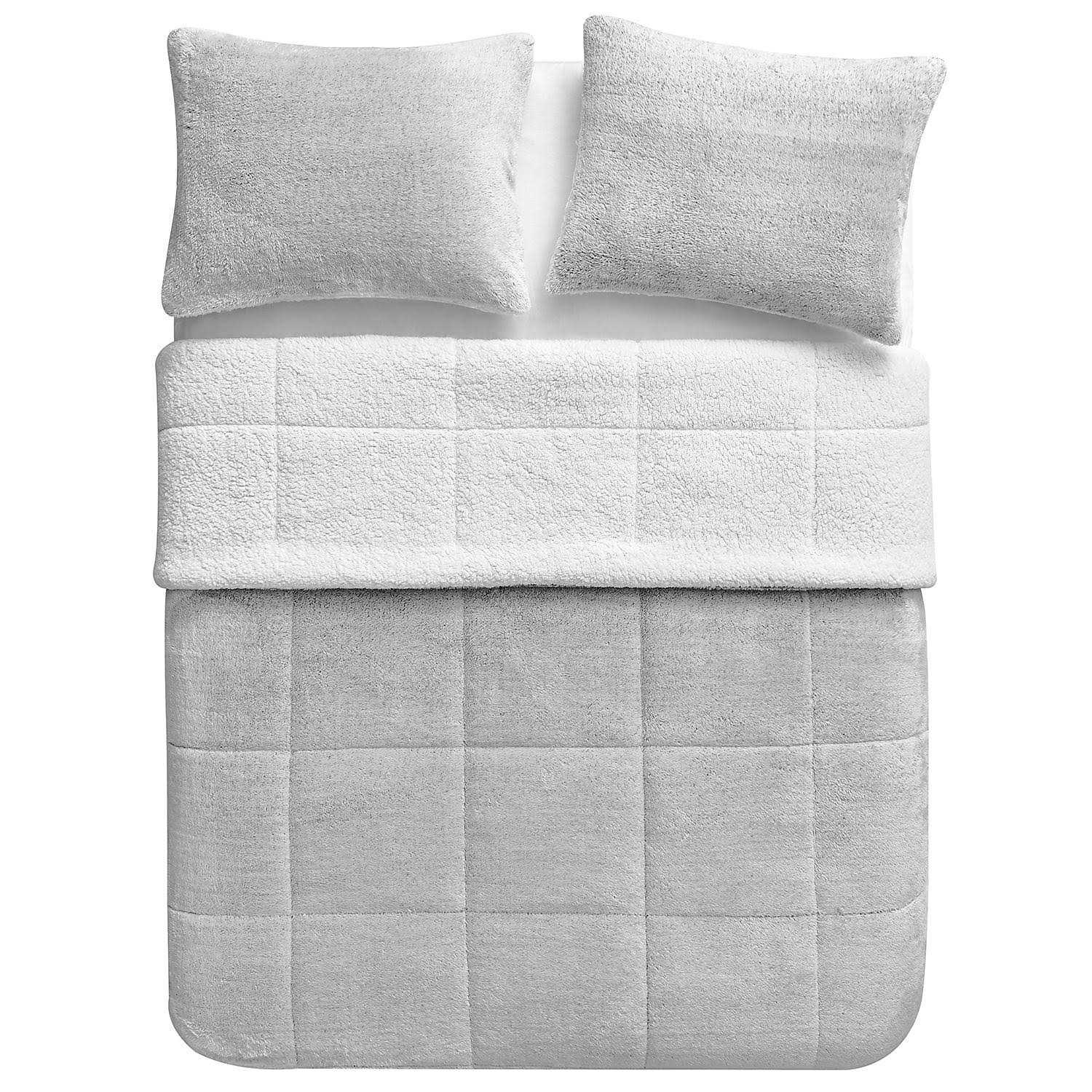 Swift Home Faux Fur and Sherpa Reverse Comforter Set Full/Queen - Image 5