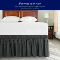 Subrtex Elegant Soft Ruffled Bed Skirt