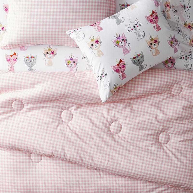 The Company Store Company Kids Gingham Plaid 200-Thread Count Organic Cotton Percale Sheet Set - Image 5