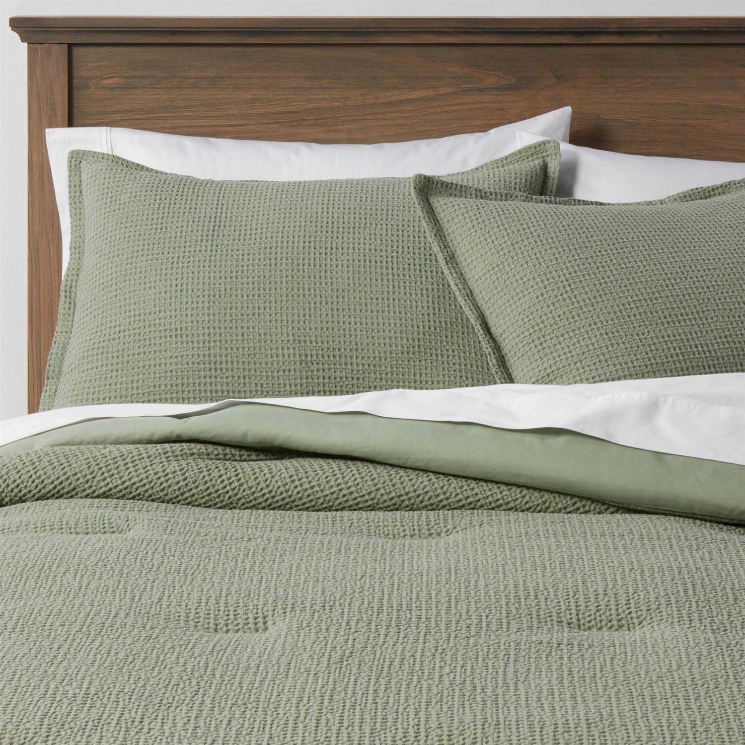 Threshold Washed Waffle Weave Duvet Cover Sham Set