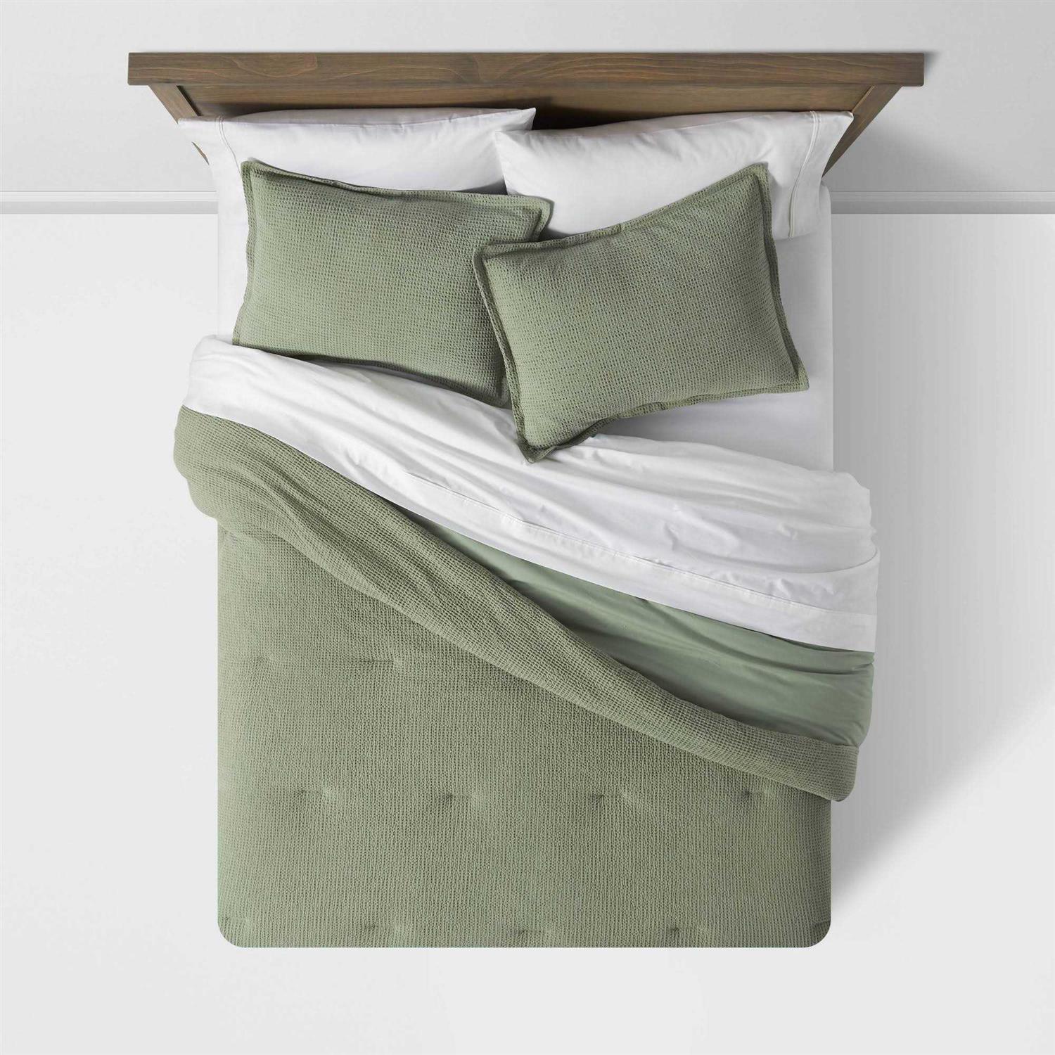 Threshold Washed Waffle Weave Duvet Cover Sham Set - Image 3