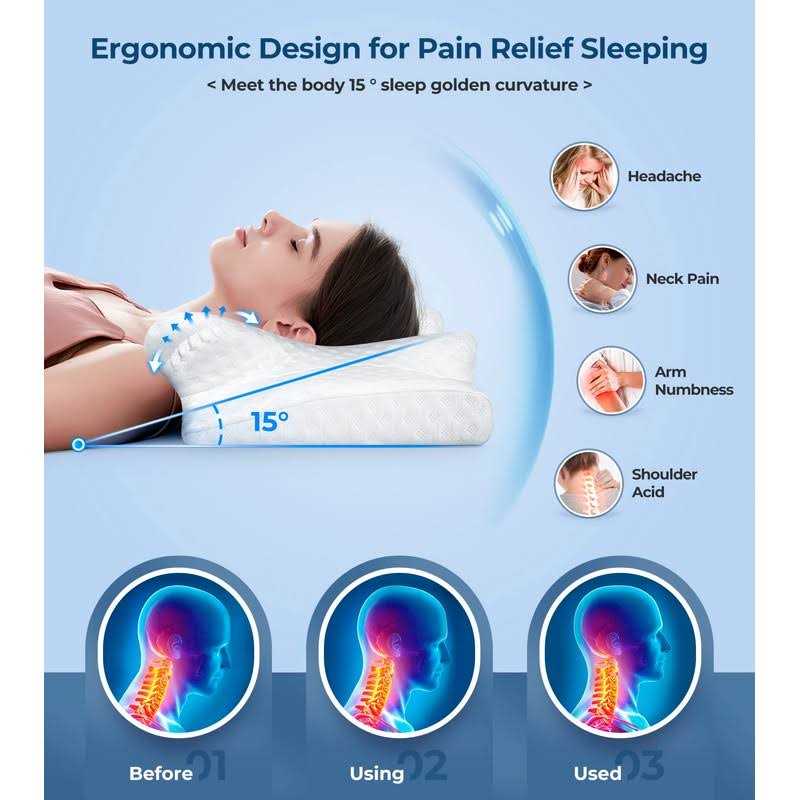 RIDOFTY 5X Pain Relief Cervical Pillow for Neck and Shoulder Support - Image 5