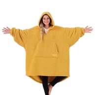 The Comfy Teddy Bear Quarter-Zip All Sherpa Wearable Blanket w/ Zipper