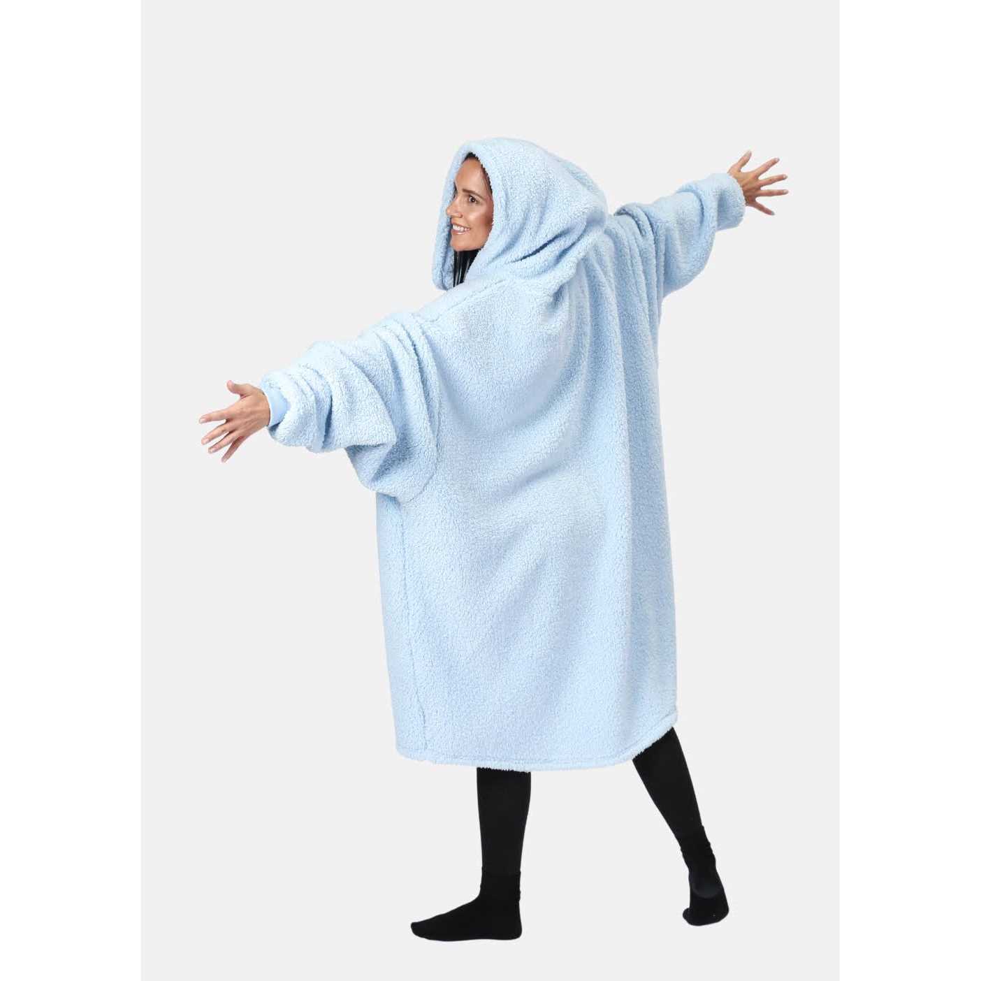 The Comfy Teddy Bear Quarter-Zip All Sherpa Wearable Blanket w/ Zipper - Image 5