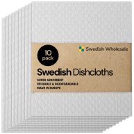 Swedish Wholesale Swedish Dish Cloths 10 Pack Reusable Absorbent Hand Towels for Kitchen