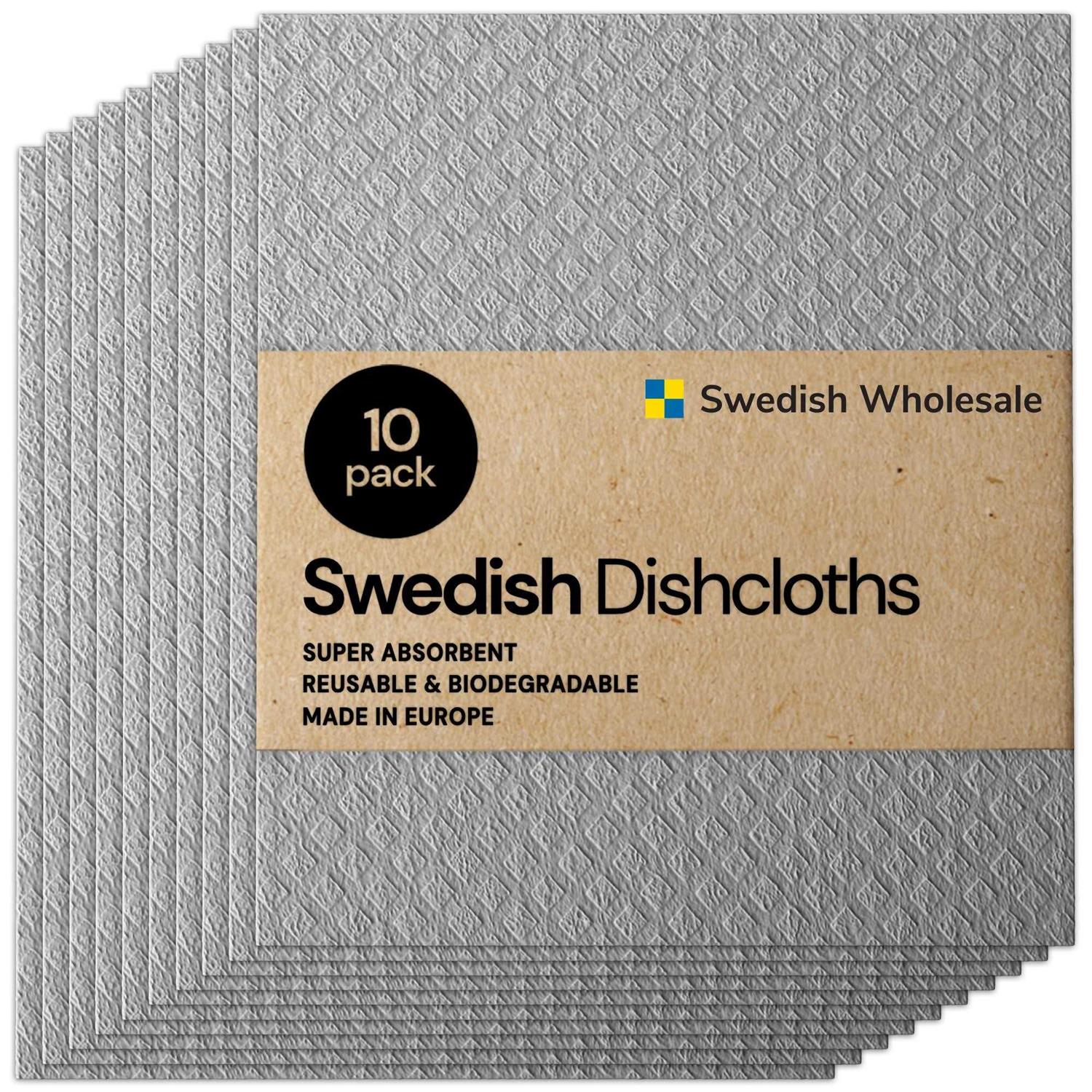 Swedish Wholesale Swedish Dish Cloths 10 Pack Reusable Absorbent Hand Towels for Kitchen