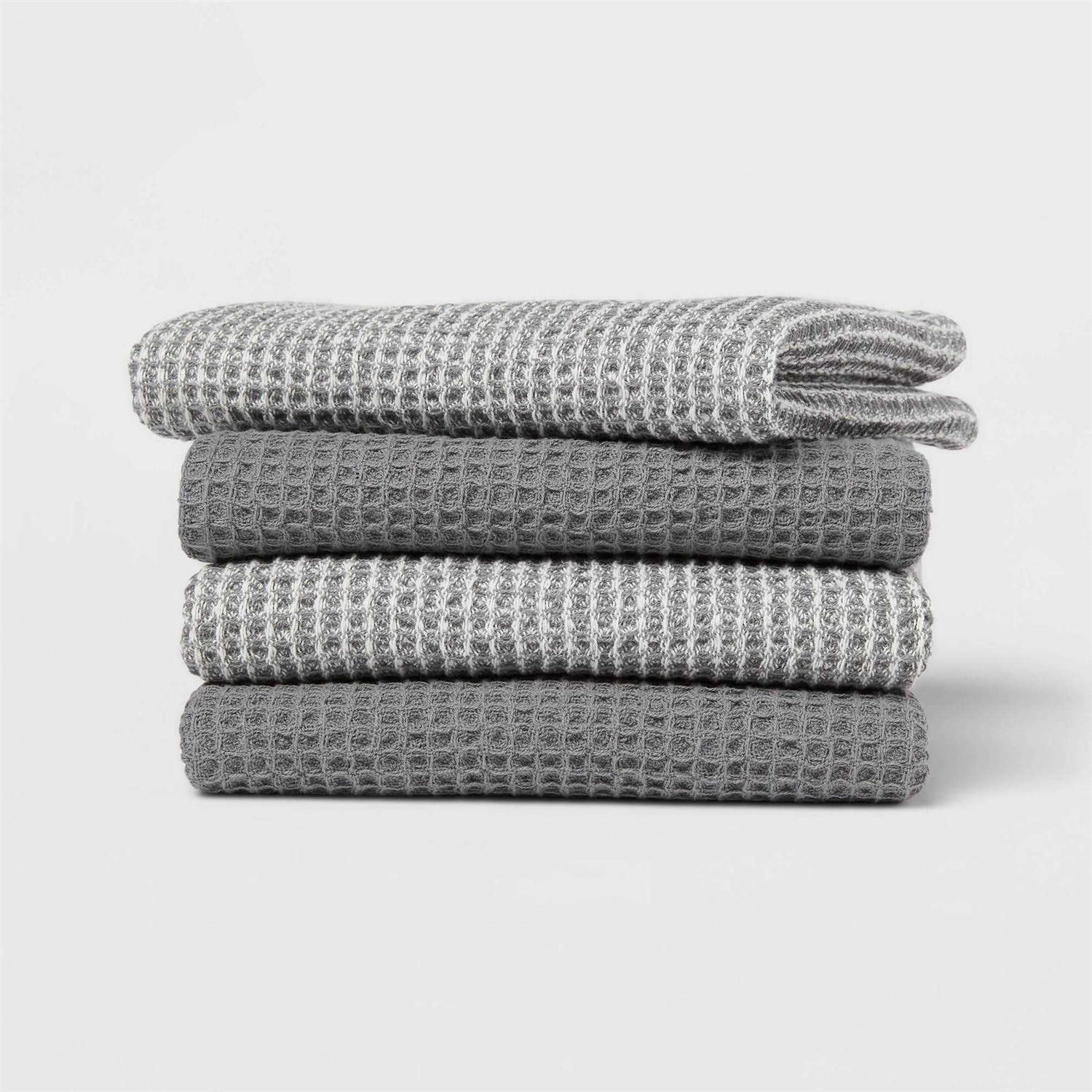 Threshold 4pk Cotton Waffle Dishcloths