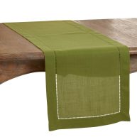 Saro Lifestyle Table Runner Hemstitched Border