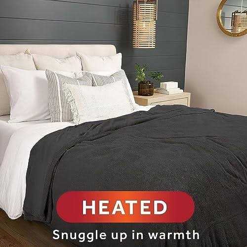 Sunbeam Electric Heated Velvet Plush Blanket - Image 2