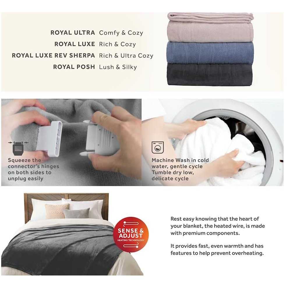 Sunbeam Electric Heated Velvet Plush Blanket - Image 3