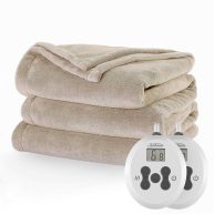 Sunbeam Electric Heated Velvet Plush Blanket
