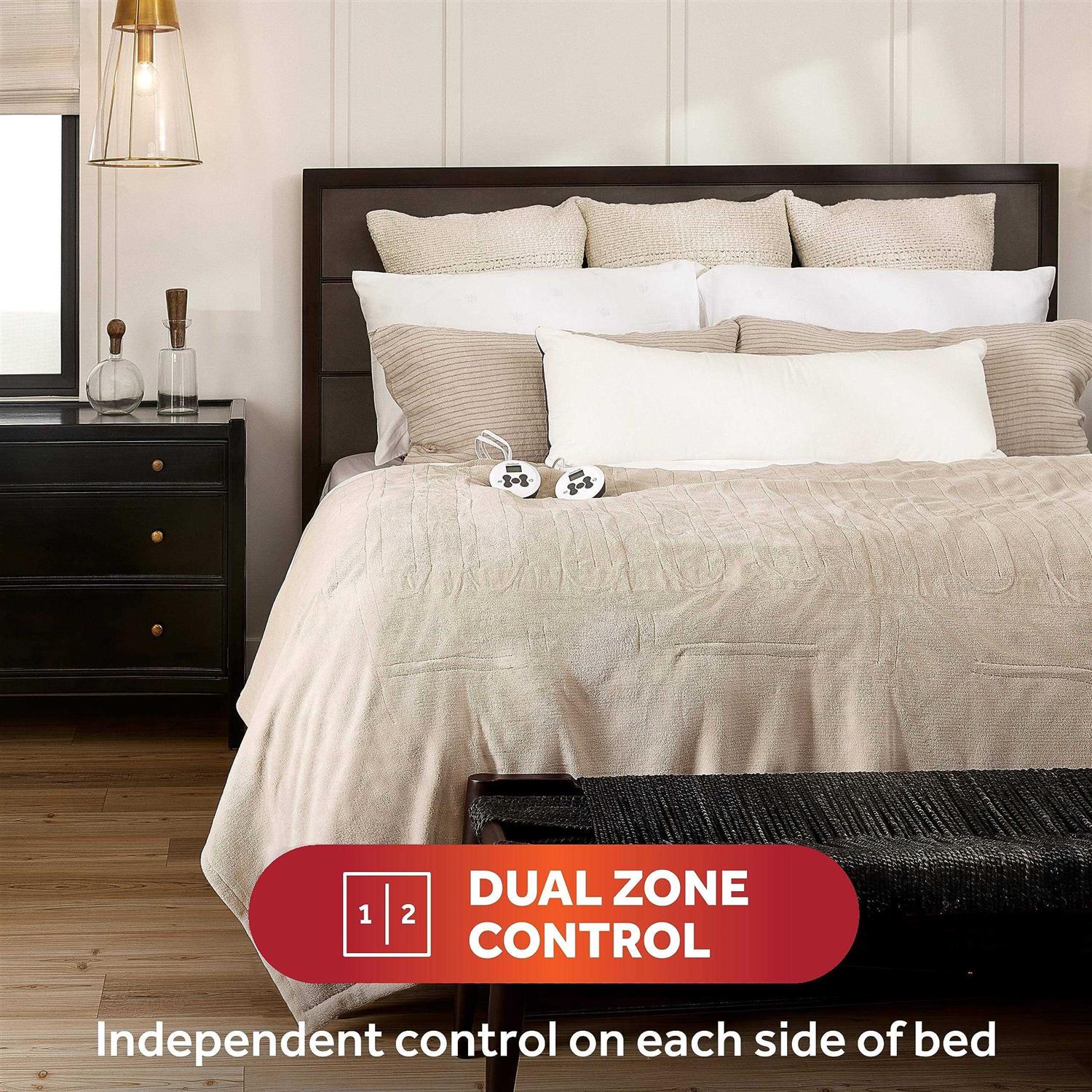 Sunbeam Electric Heated Velvet Plush Blanket - Image 3