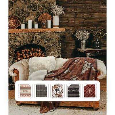 Yellowstone Silk Touch Sherpa Reverse Throw - Image 5