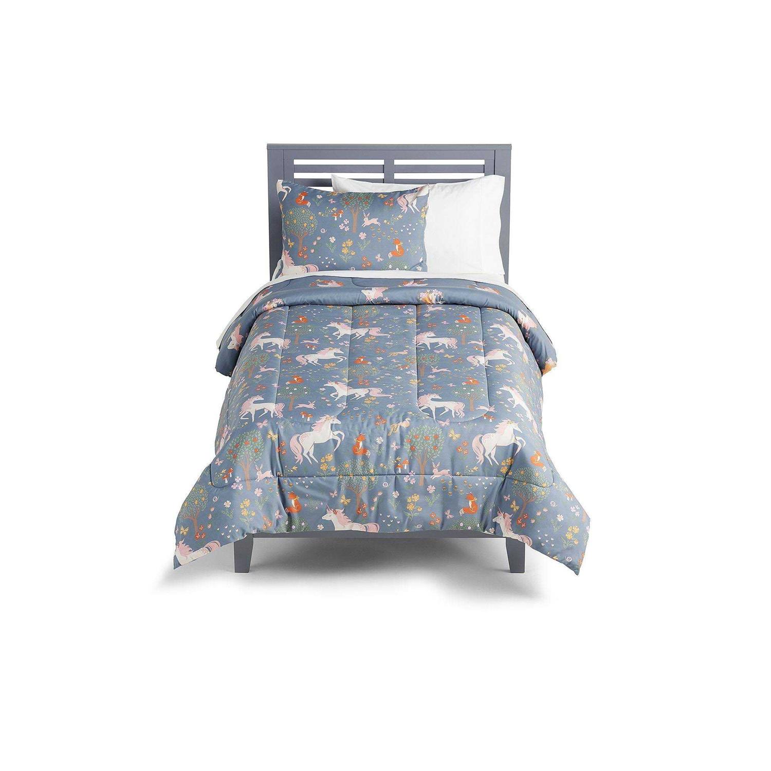 The Big One Kids Harper Unicorn Reversible Comforter Set with Shams - Image 2