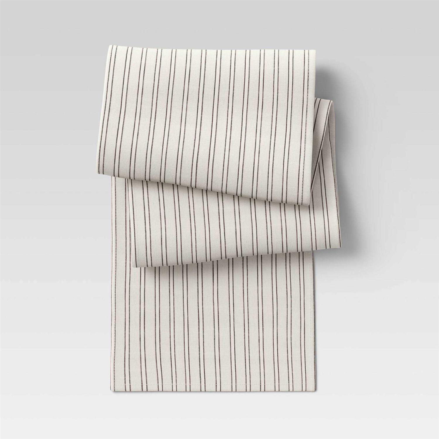 Threshold Cotton Striped Table Runner