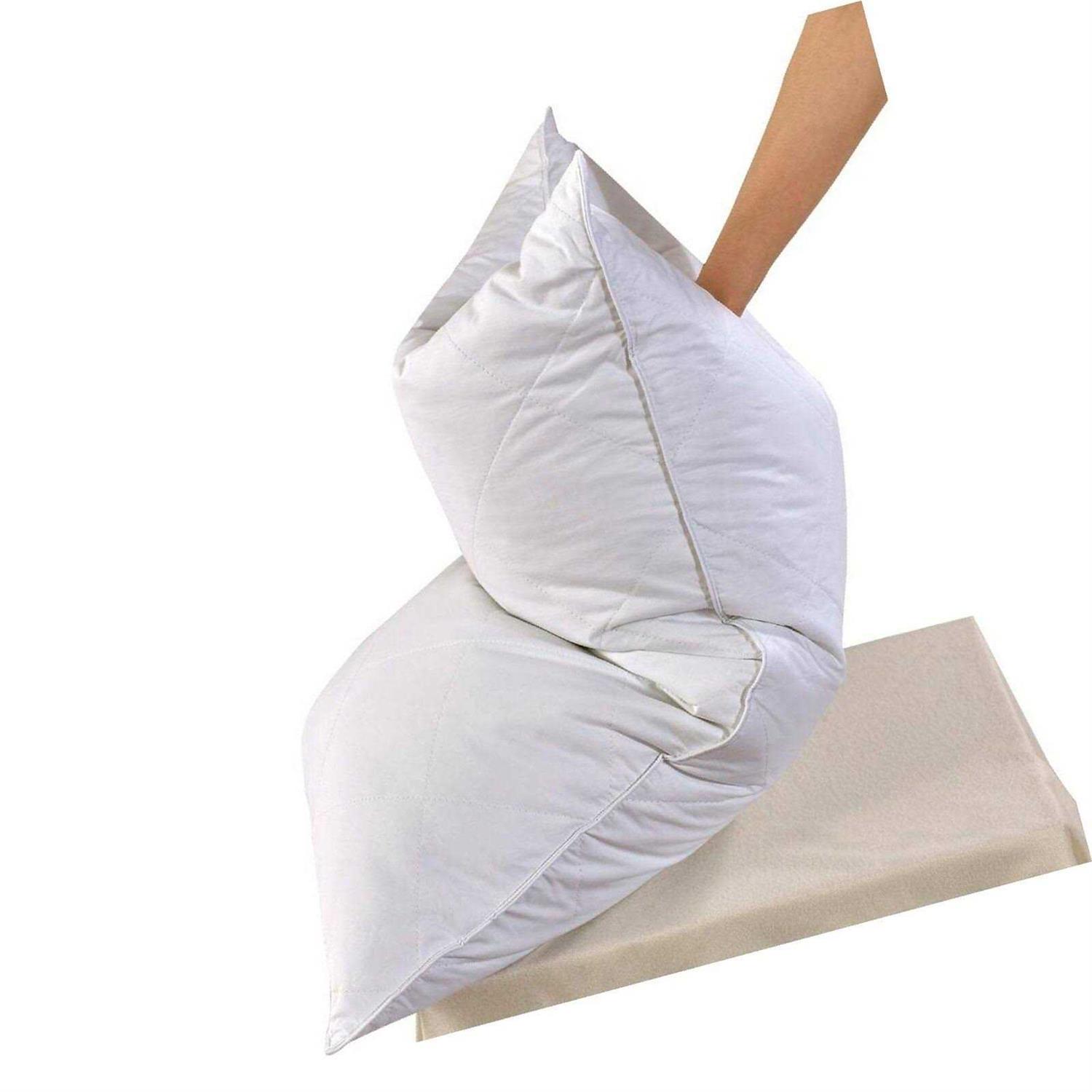 Three Geese Set of 2 White Goose Feather Bed Pillows