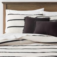Threshold 5pc Modern Stripe Comforter Set Off-White