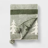 Threshold designed w/Studio McGee Knit Tree with Tassels Throw Blanket Cream