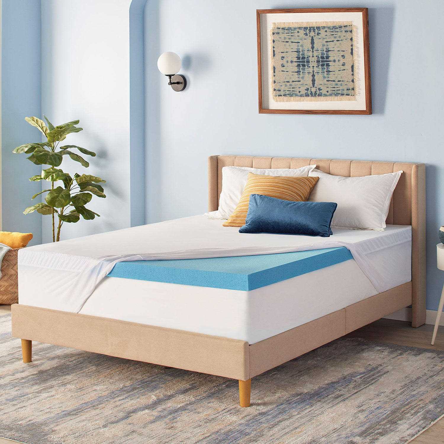 Serta 3′ Cool Nights Gel Memory Foam Mattress Topper