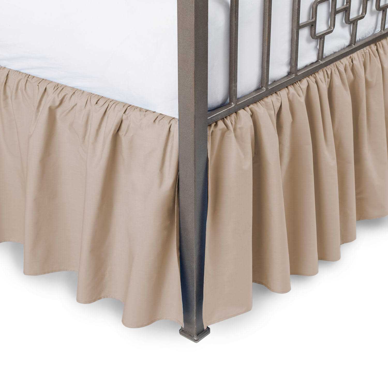Ruffled Bed Skirt with Split Corners