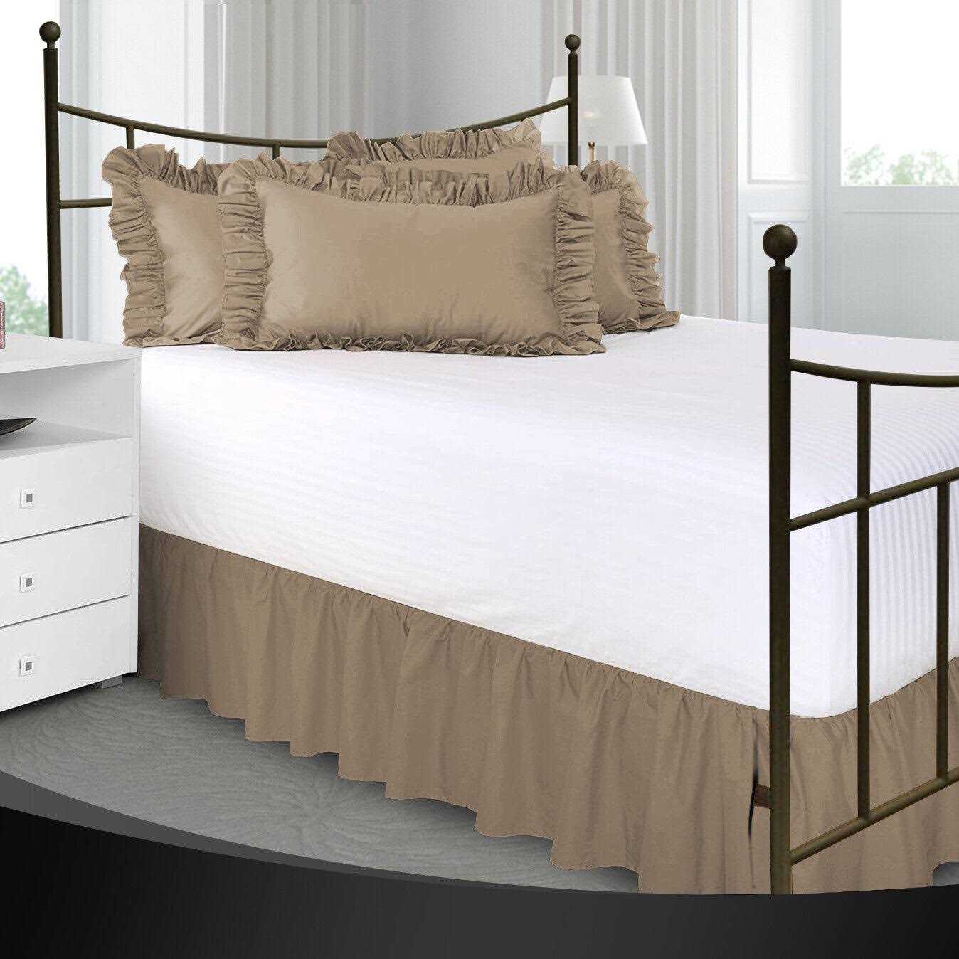 Ruffled Bed Skirt with Split Corners - Image 5