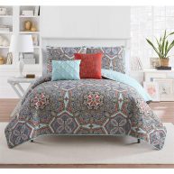 Vcny Home Yara Reversible Medallion Quilt Set