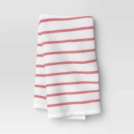 Wondershop Christmas Striped Kitchen Towel Red