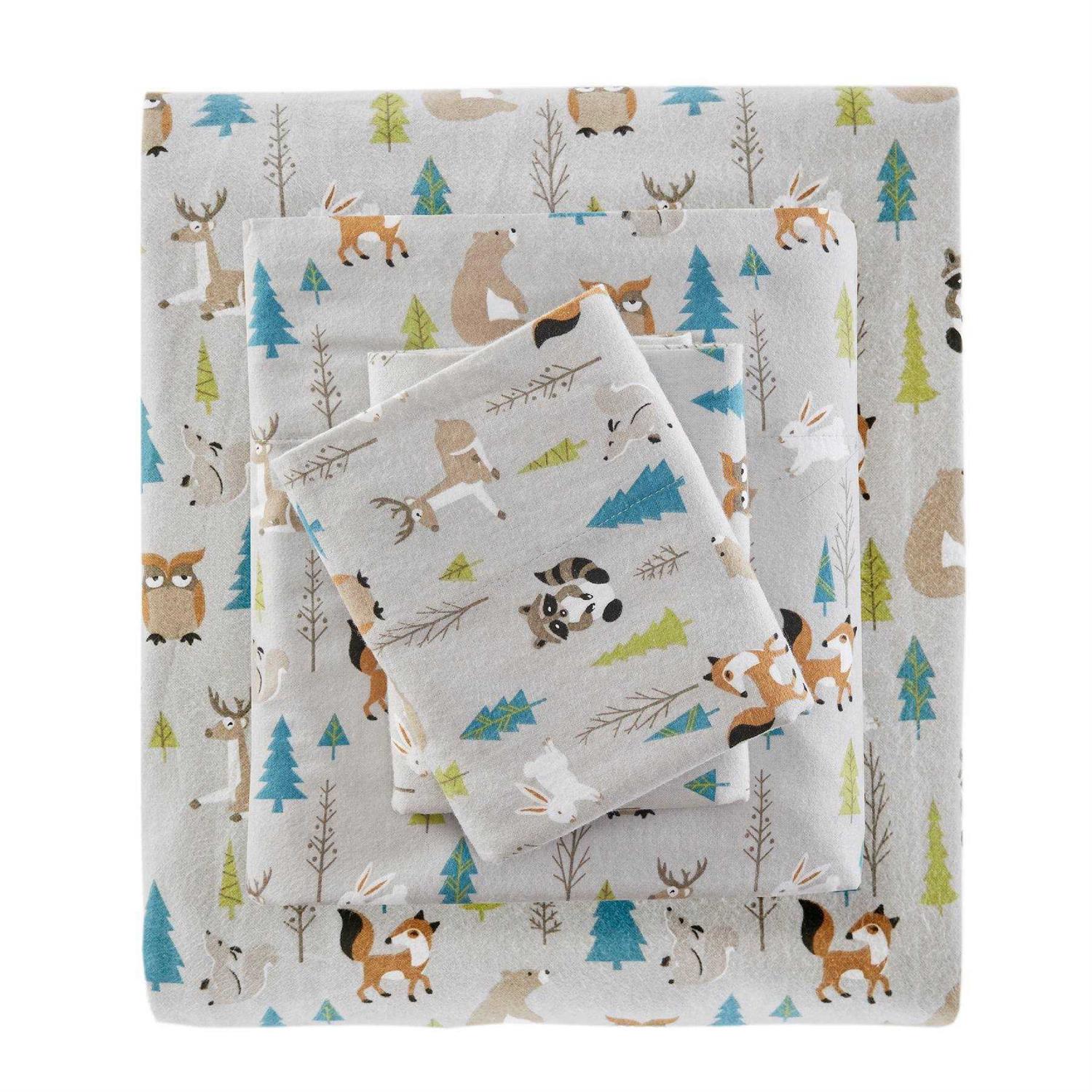 True North by Sleep Philosophy Cozy Cotton Flannel Printed Sheet Set