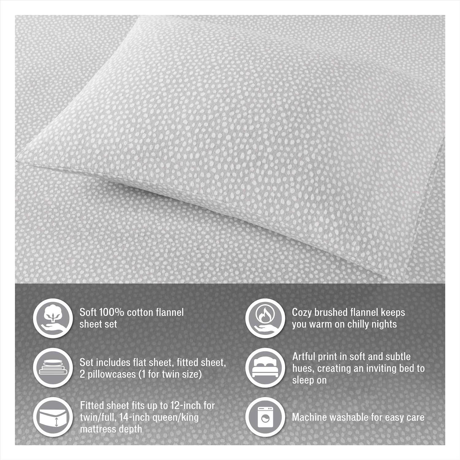 True North by Sleep Philosophy Cozy Cotton Flannel Printed Sheet Set - Image 2