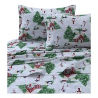 Tribeca Living Printed Flannel Extra Deep Pocket Sheet Set