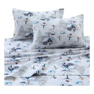 Tribeca Living Printed Flannel Extra Deep Pocket Sheet Set