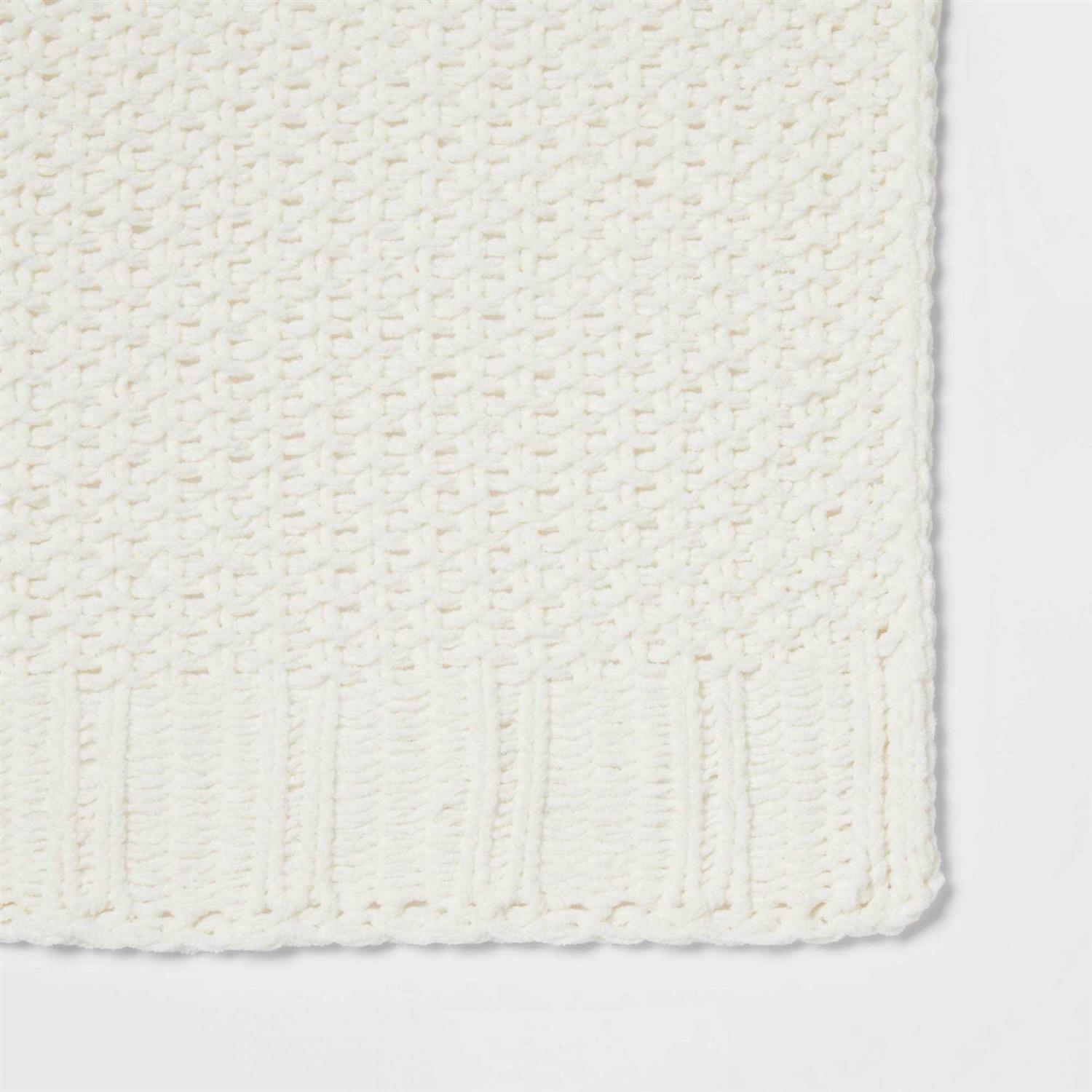 Threshold Solid Chenille Knit Throw Blanket - Image 2