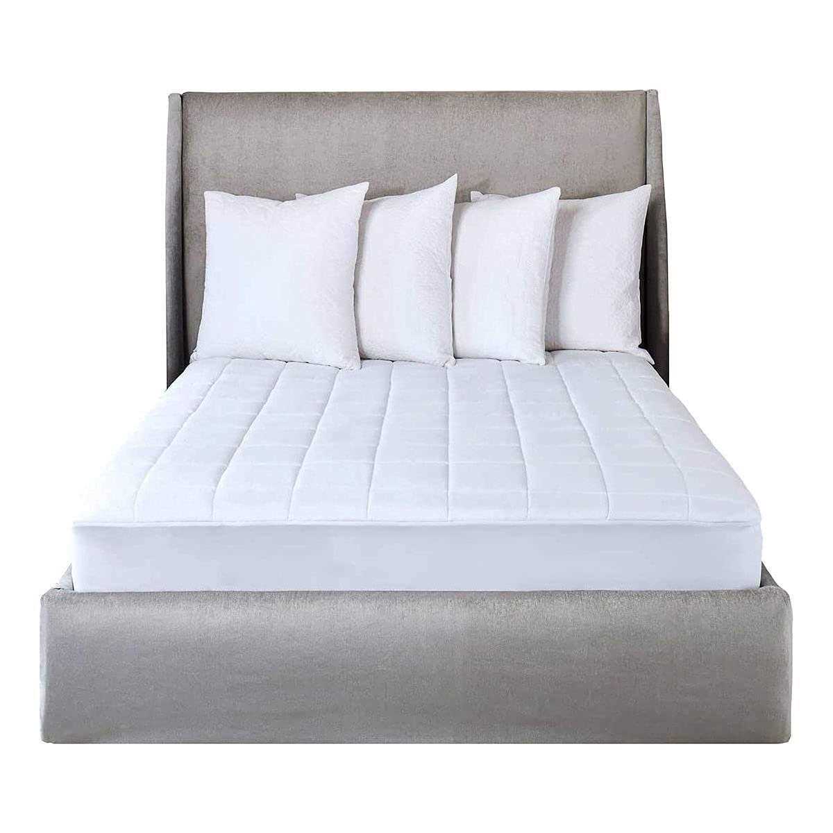 Slumber Rest Premium Quilted Heated Electric Mattress Pad Box Pattern SC7 - Image 2