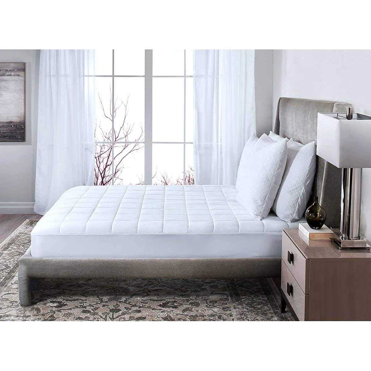 Slumber Rest Premium Quilted Heated Electric Mattress Pad Box Pattern SC7 - Image 4